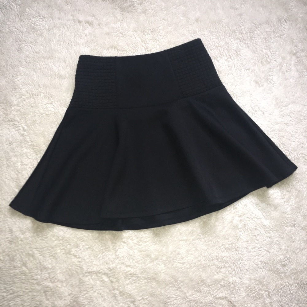 Black Fit and Flare Skirt